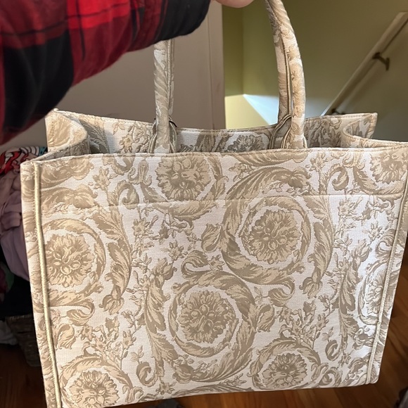 Versace XL Jacquard Embroidered Canvas Tote Bag - Picture 13 of 13